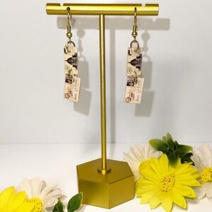 Handmade Postcard Earrings